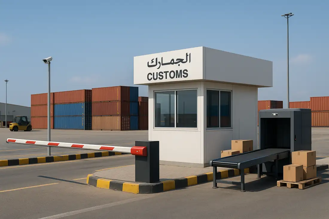 Customs checkpoint — no people